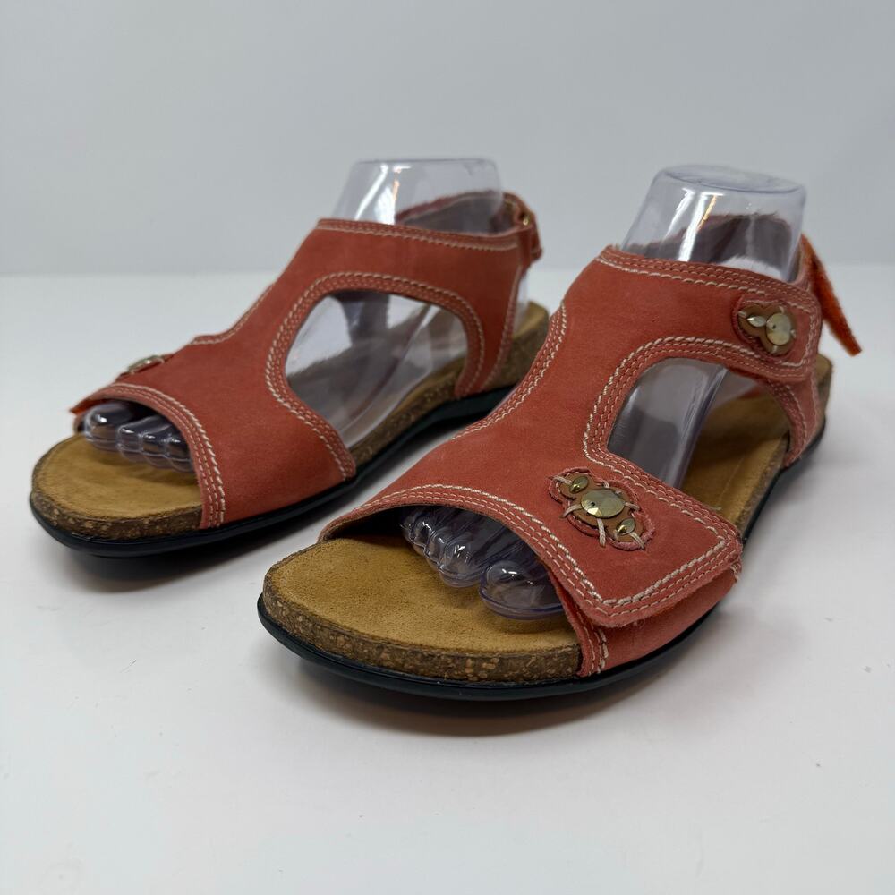 Clarks Unstructured Sandals Women's 9 Coral Leather Comfort Sandals Casual Shoes - Picture 13 of 13
